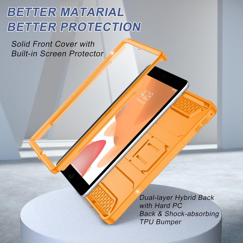 Soke Case for iPad 6th/5th Generation 9.7 Inch 2018/2017,with Built-in Screen Protector and Kickstand, Rugged Full-Body Heavy Duty Protective Cover for Apple iPad Air 2 /Pro 9.7 - Citrus - Image 3
